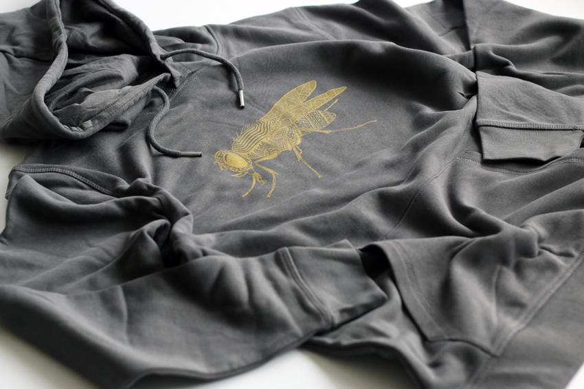 Unisex - Hoodie - Anthracite with golden Fly - M (SWA024)