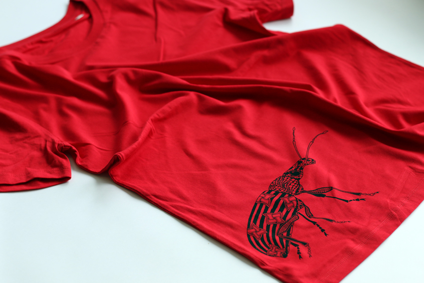 Men - Red with black Weevil - M (TS075)