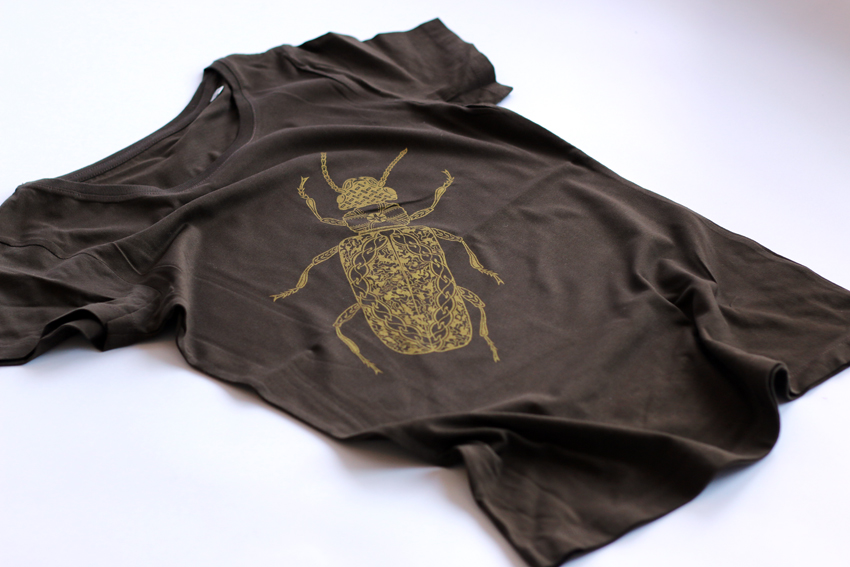 Women - Brown with golden Beetle - L (TS076)