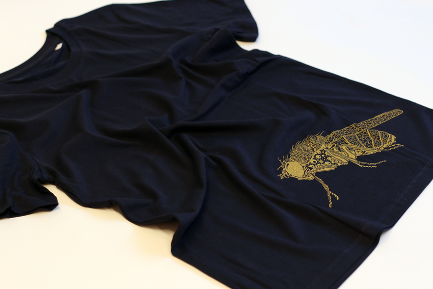 Men - Navy with golden Fruit fly - M (TS035)