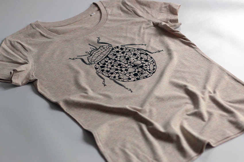 Women - Heather rainbow with black Ladybird - S (TS068)